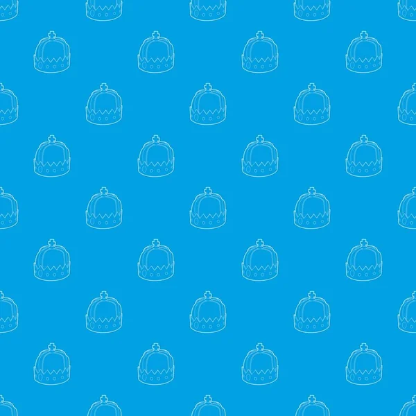 Taç desen vektör kesintisiz mavi