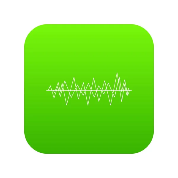 Sound wave icon digital green — Stock Vector