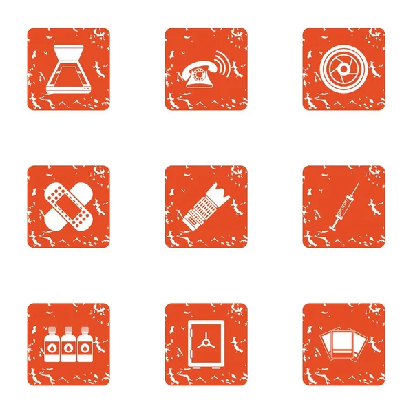 Göstermek çerçeve Icons set, grunge tarzı