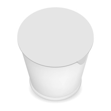 Kapalı yoğurt kutusu mockup, gerçekçi