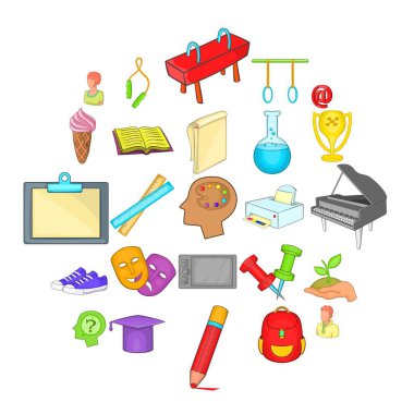 Akademi Icons set, karikatür tarzı