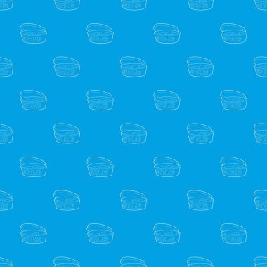 Çerez kutusu desen vektör kesintisiz mavi