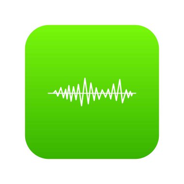 Müzik ses dalgaları simgesi dijital yeşil