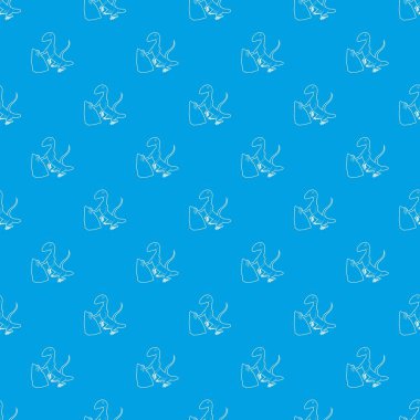Ayakta kertenkele desen vektör kesintisiz mavi