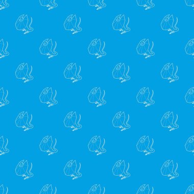 Fırfır boyunlu kertenkele desen vektör kesintisiz mavi