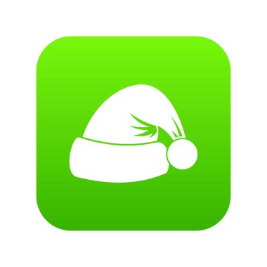 Noel Baba şapkası Icon dijital yeşil