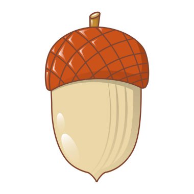 Meşe palamudu somun simgesi, karikatür tarzı