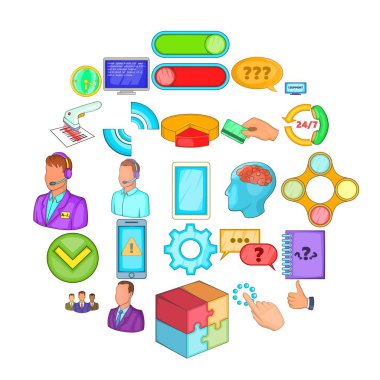 Internet bağlantı simgeler kümesi, karikatür tarzı