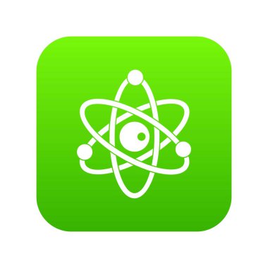 Atom modeli simgesi dijital yeşil
