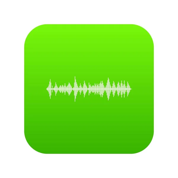 Musical pulse icon digital green — Stock Vector