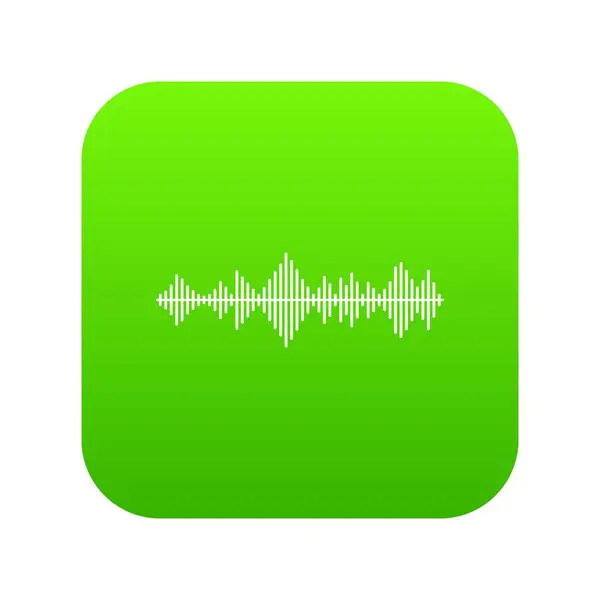 Müzik darbe simgesi dijital yeşil — Stok Vektör