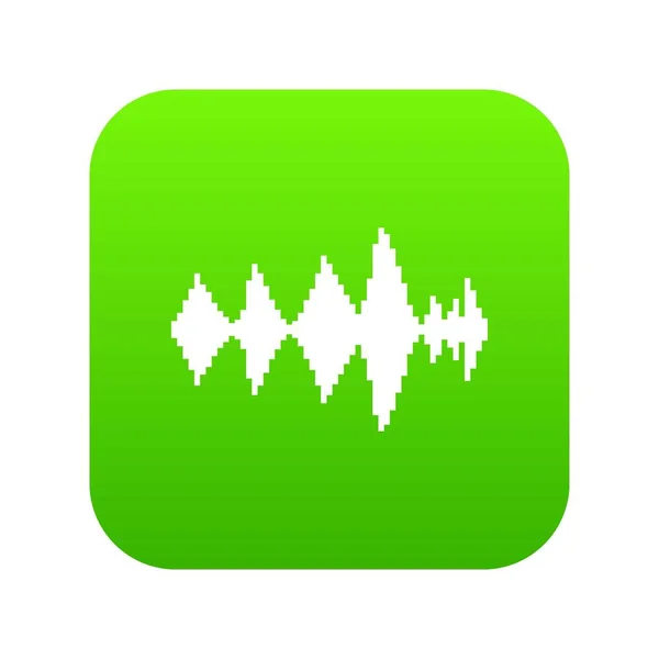 Audio digitální ekvalizér technologie ikonu digitální zelená — Stockový vektor