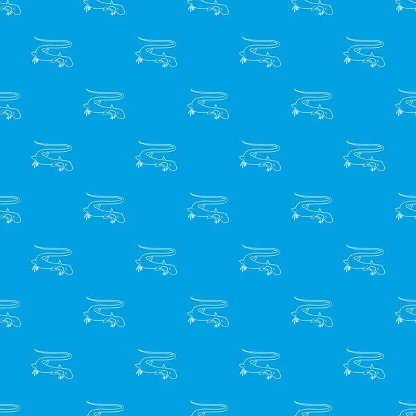 Tempolu kertenkele desen vektör kesintisiz mavi