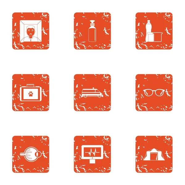 İçme su bazlı simgeler kümesi, grunge tarzı