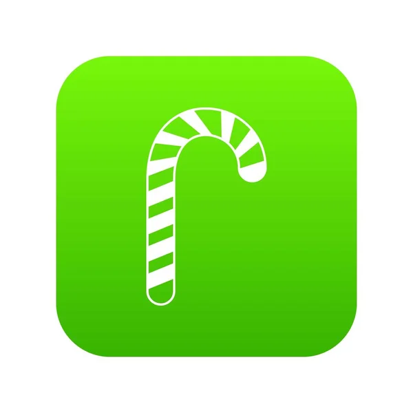 Candy cane ikonen digital green — Stock vektor