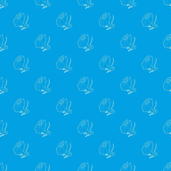 Fırfır boyunlu kertenkele desen vektör kesintisiz mavi
