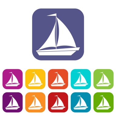 Yelken Icons set ile tekne