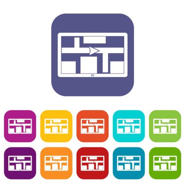 GPS navigasyon Icons Set