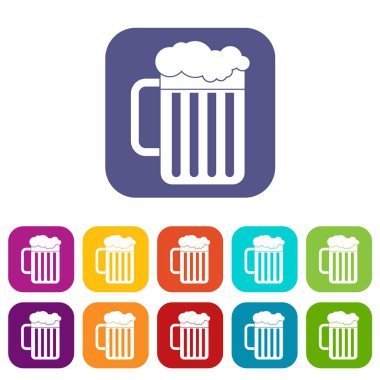 Bira kupa Icons set