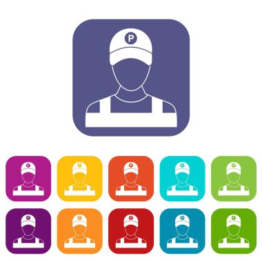 Park görevlisi Icons set