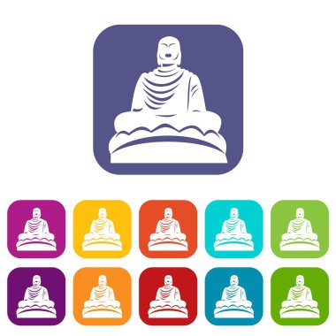 Buda heykeli Icons set