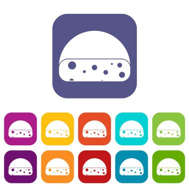 Hollanda peynir Icons set
