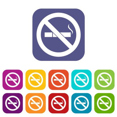 hiçbir yasaktır işaret Icons set