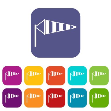 Rüzgâr tulumu Icons set