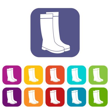 Icons set lastik çizmeler