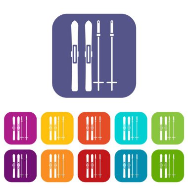 Kayak ve Kayak Polonyalılar Icons set