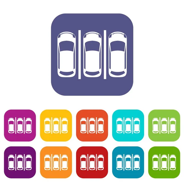 Conjunto de iconos de estacionamiento — Vector de stock