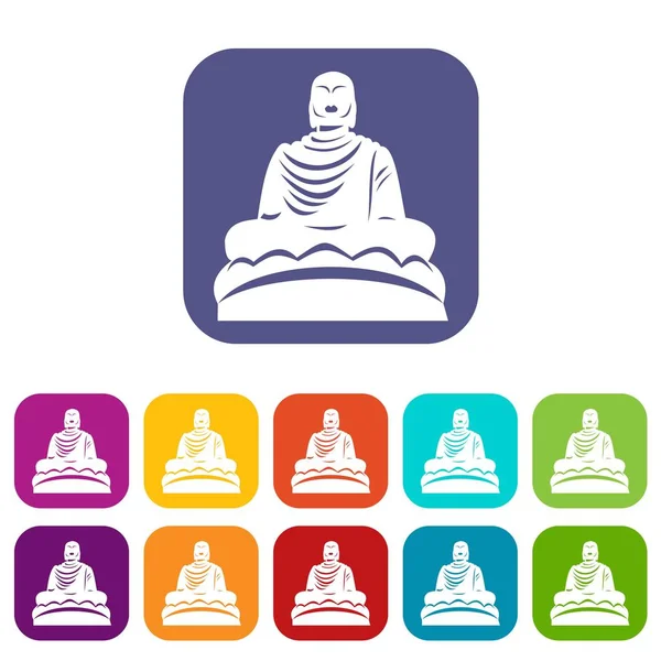 Buda heykeli Icons set