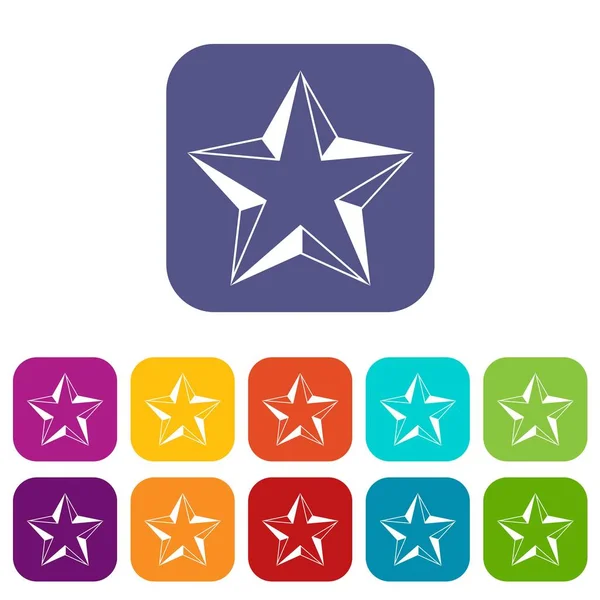 Star ikoner set — Stock vektor