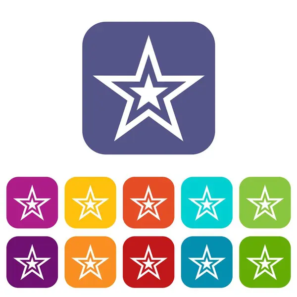 Yıldız Icons set — Stok Vektör