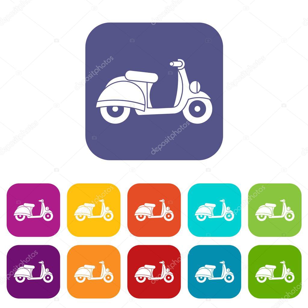 Motorbike icons set