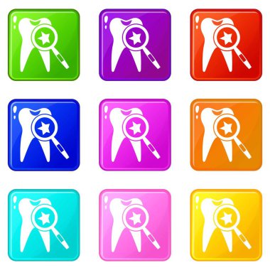 Büyüteç Camı Icons 9 set ile diş