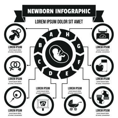 Yeni doğan Infographic kavramı, basit tarzı