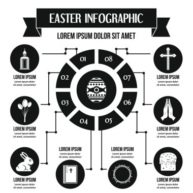 Paskalya Infographic kavramı, basit tarzı