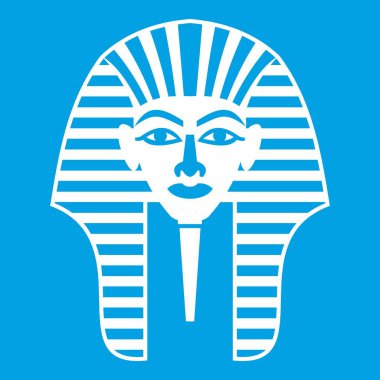 Tutankamon maske simgesi beyaz