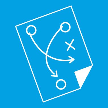 Futbol strateji simgesi beyaz