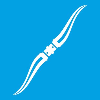 Ninja bıçak simgesi beyaz atma