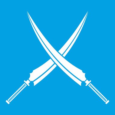 Samuray kılıç simgesi beyaz