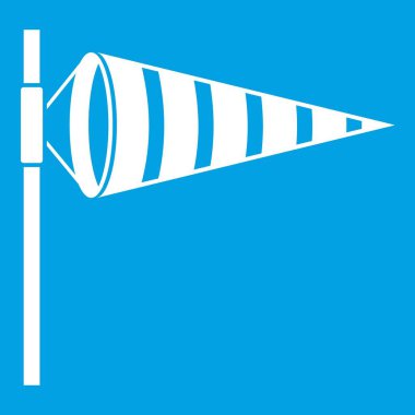 Rüzgar simgesiyle beyaz şişirilmiş Meteoroloji rüzgar gülü