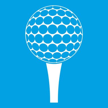 Golf topu beyaz bir tişört simgesine