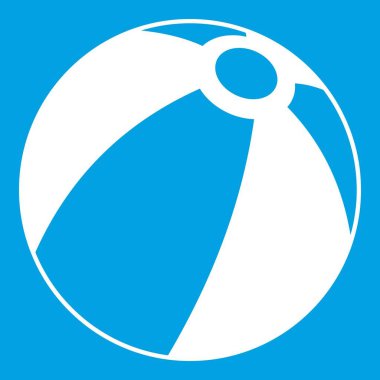 Plaj topu simgesi Beyaz