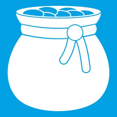 Beyaz altın sikke simge dolu çanta