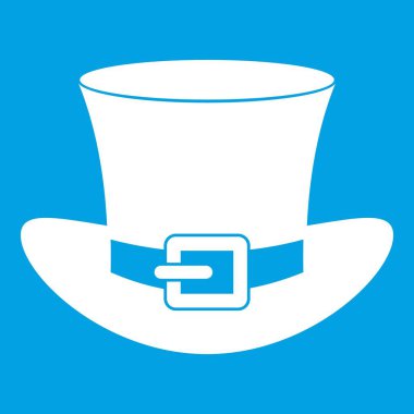 Beyaz toka simge ile üst şapka