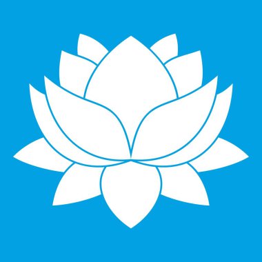 Nilüfer çiçek simgesi beyaz