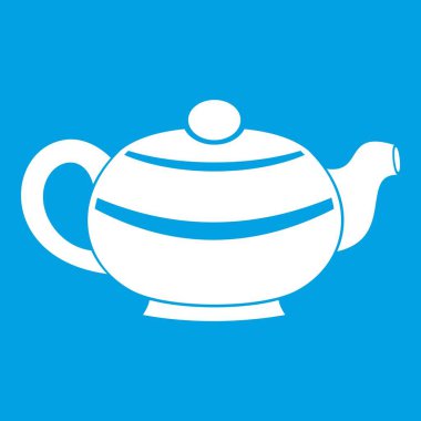 Çin çaydanlık simgesi beyaz