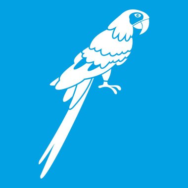 Brezilyalı papağan simgesi beyaz